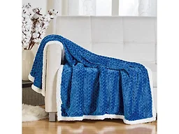 Braided Reversible Sherpa Throw Blanket