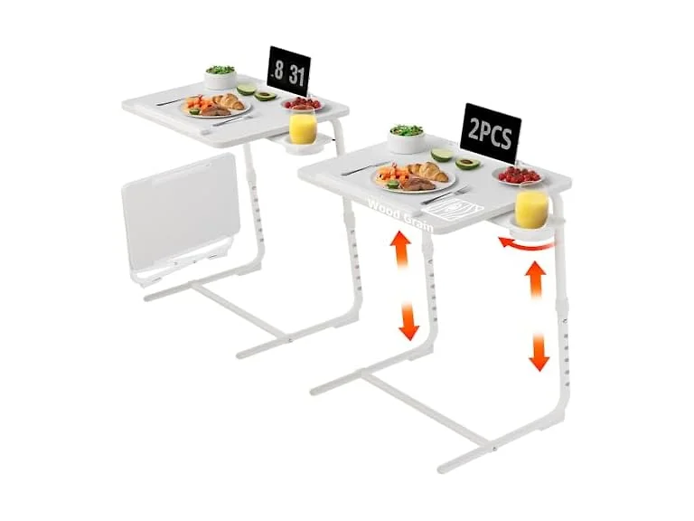 Folding TV Tray Table, Set of 2