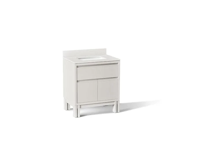 Kohler 30" Bathroom Vanity Cabinet Sink and Quartz top White