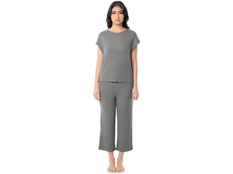 Fruit of the Loom Women (2X) Dolman Set Grey