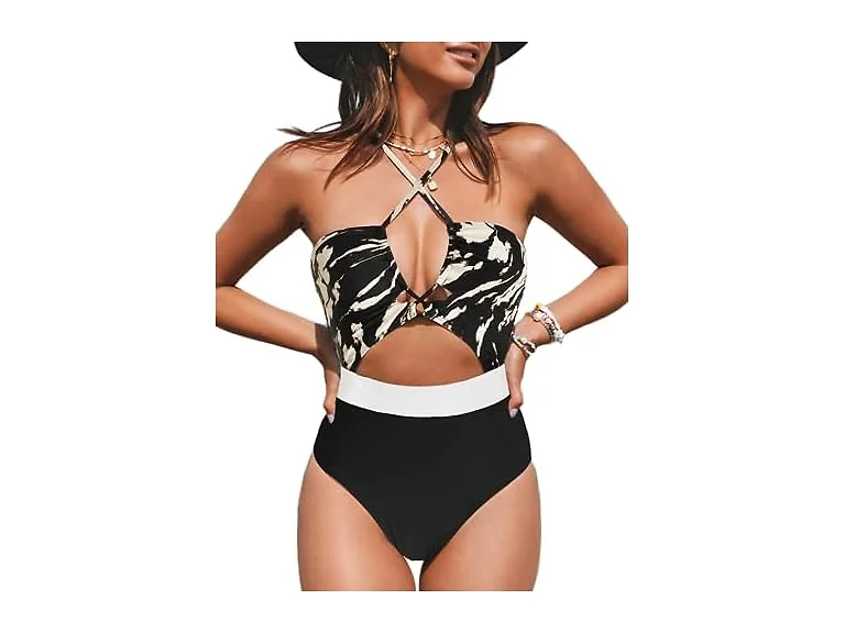CUPSHE One Piece Deep Neckline Swimsuit