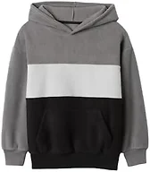 GAP Boys' Oversized Performance Hoodie, Shark Fin, S