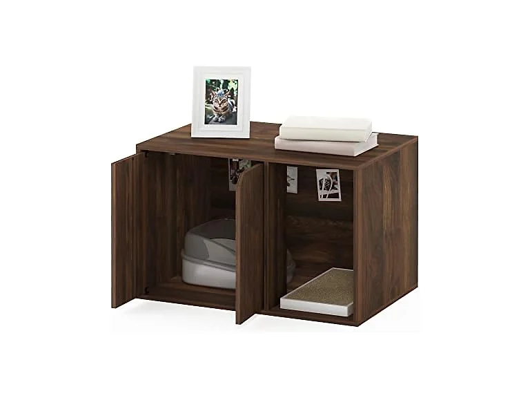 Furinno Peli Litter Box Small Walnut