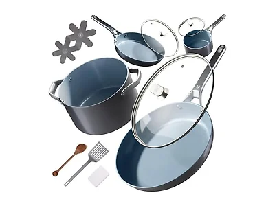 Greater Goods 12pc Ceramic Set, Gray