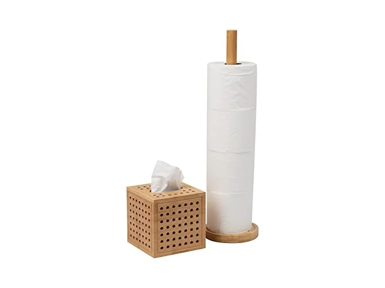 Mind Reader Tissue Box Cover and Toilet Paper Holder