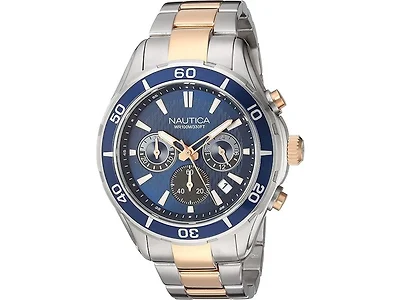 Nautica Two-Tone Chronograph Mens Watch
