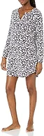 Amazon Essentials Women's Maternity Nursing Nightgown, Postpartum Loungewear, Cotton Modal, Navy Silhouette Floral, Large