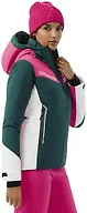 HEAD Women's Joy Ski Jacket - Waterproof, Insulated, Stretch Fabric, Regular Fit, Detachable Hood-Dark Teal, Large (42)