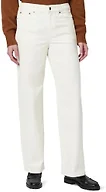 Amazon Essentials Women's High-Waist Wide Leg Corduroy Pants, Ivory, 4