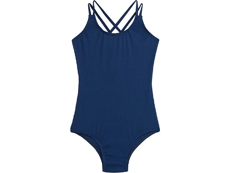 Kanu Surf Girls (6) Swimsuit Rib Solid Navy