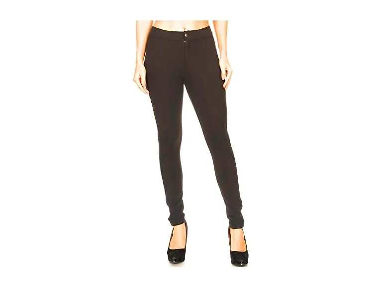 Yelete Women (M) Ladys Mid Rise Ponte Pants