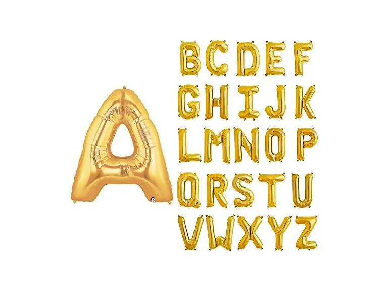 Betallic Large W Shaped Balloon, 40 Inch, Gold