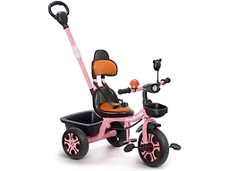 SvgBoMit Kids Tricycle w/ Push Bar Storage Basket Pin