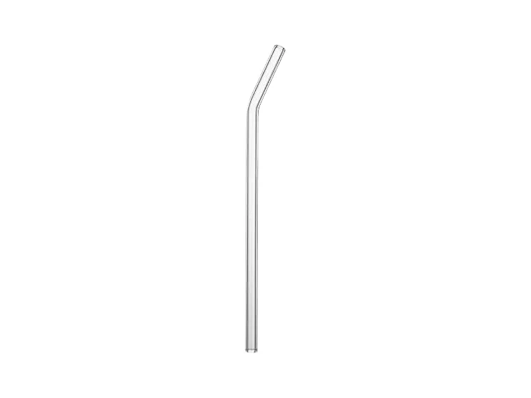 Restaurantware Clear Bent Glass Straw, 0.3 In, 10 Pack
