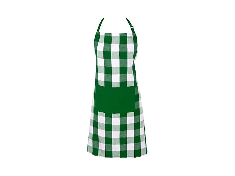 DII Unisex Buffalo Check Kitchen Collection, Apron, Green