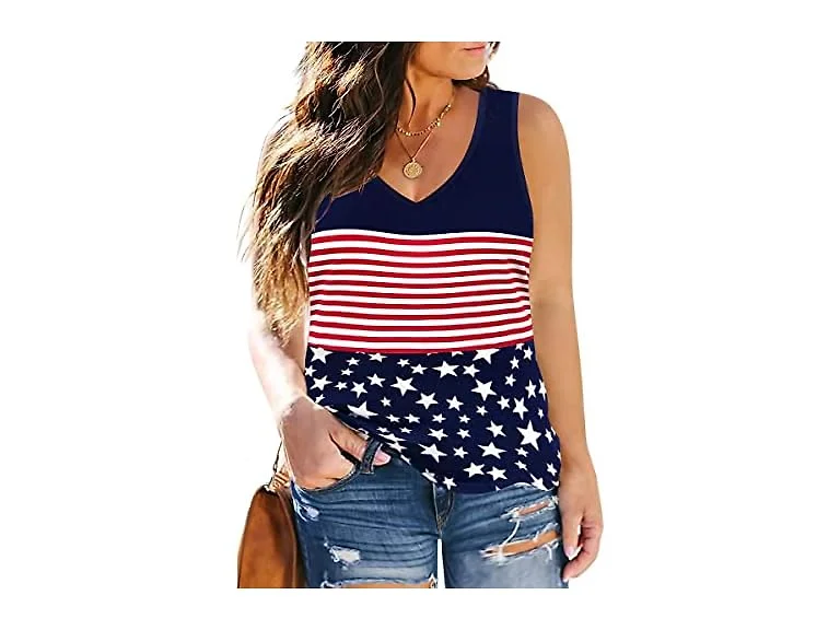 Ritera Women (XXL) Tank Tops Block Stars Camisoles