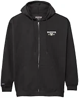 JanSport NCAA Officially Licensed Rival Full Zip Hood, Long Sleeve Unisex Hoodie, Cotton-Polyester Blend with Double-Layered Fleece Hood & Extra-Deep Front Pockets, Adjustable Drawstring Black