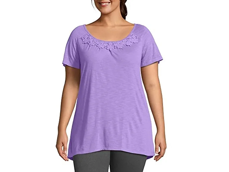 Just MY Size Women (2X) Jersey Salty Purple