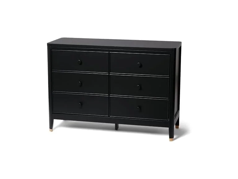 Little Seeds Aster 6-Drawer Dresser, Black
