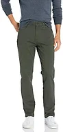Amazon Essentials Men's Athletic Fit Chinos, Work Pants, 5-Pocket, Cotton Stretch, Olive, 29W x 34L