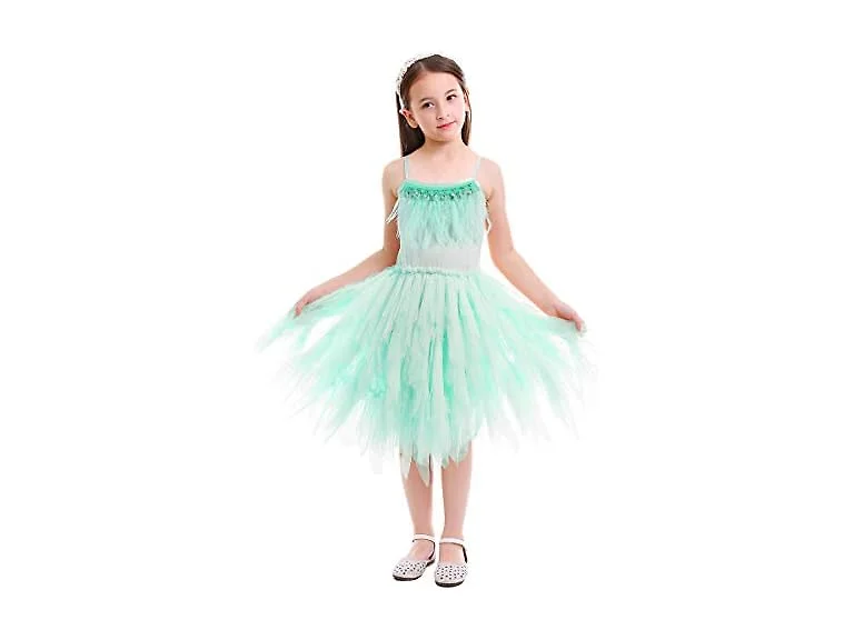 Obeeii (2-3T) Little Girl Swan Princess Dress