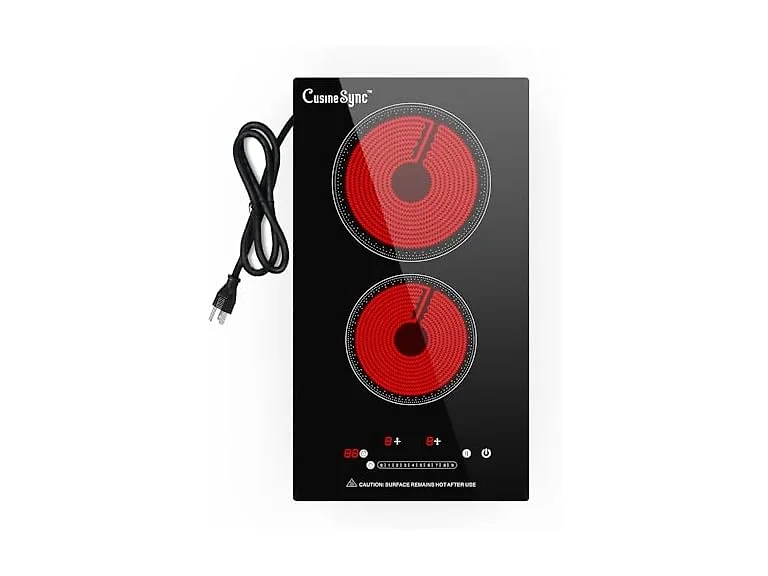2 burner Electric Cooktop (Touch control) (Open Box)