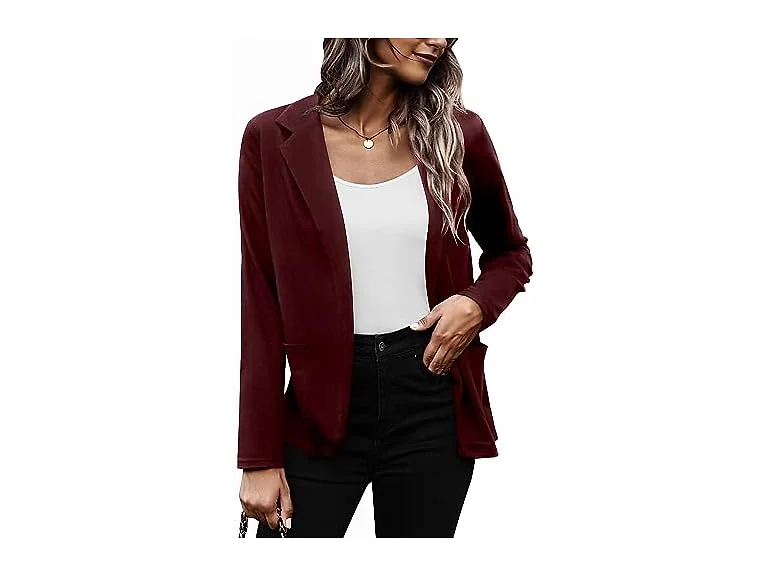Zeagoo Women (XXL) Long Sleeve Blazer Open Jacket