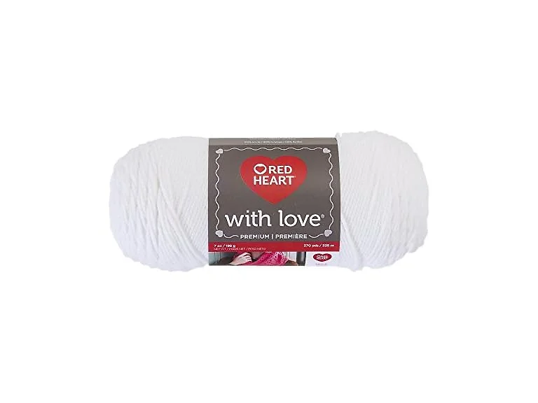 Red Heart 10016763 With Love Yarn, White