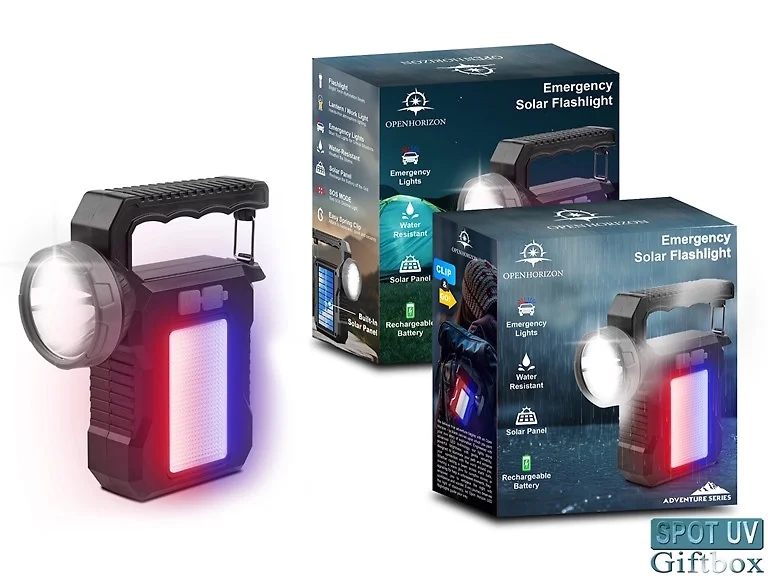 Solar Rechargeable LED Flashlight & Lantern