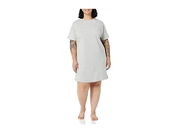 Amazon Essentials Women's Cotton Modal Knit Jersey Sleep Tee Nightdress, Grey Heather, Small