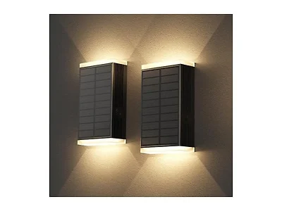 Solar Wall Light Outdoor Sconce 2 Pack