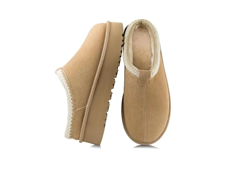 XIXITIAO Suede Leather Platform Slippers