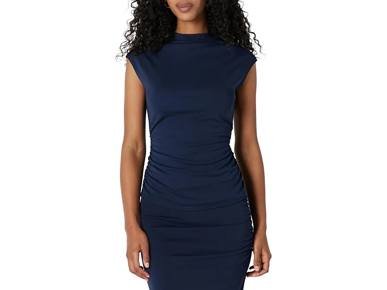 Amazon Essentials Women (XS) Mock-neck Navy