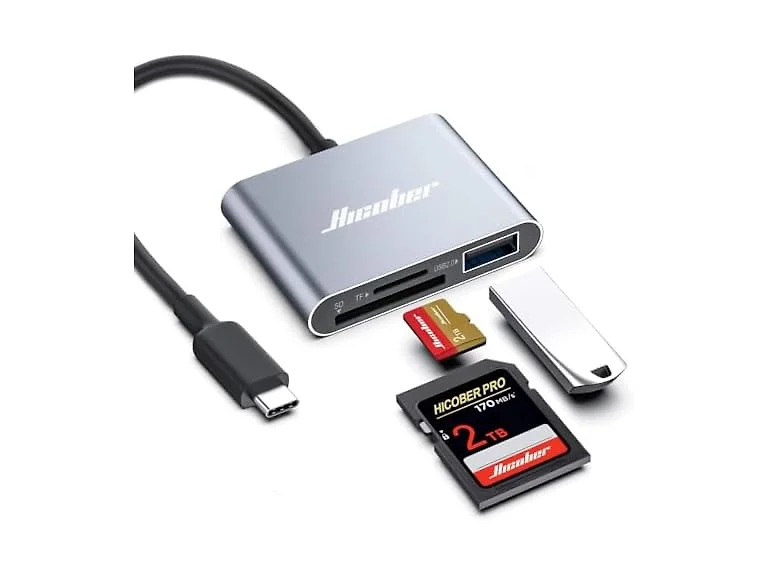 3-in-1 USB-C SD Card Reader