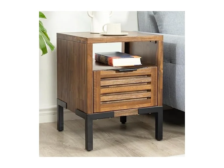 Bme Millie Acacia Nightstand Drawers