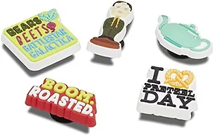 Crocs Unisex-Adult Jibbitz Office Shoe 5-Pack, Charms, Bears, Beets & Battlestar Galactica, 5 Pack