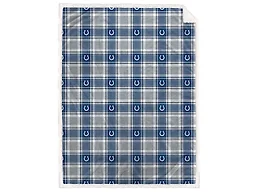 NFL Team Sherpa Plaid Blanket - Indianapolis Colts