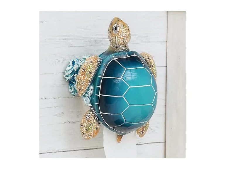BLACK FOREST DECOR Blue Sea Turtle Toilet Paper Ho