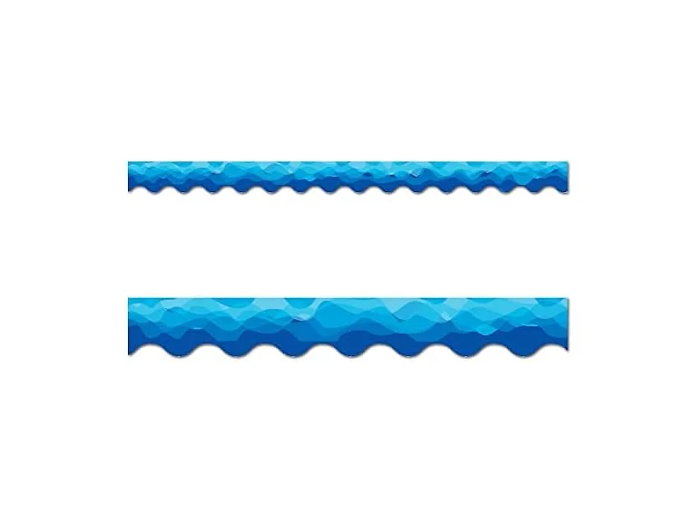 CTP Waves of Blue Wavy EZ Border for Classroom Border