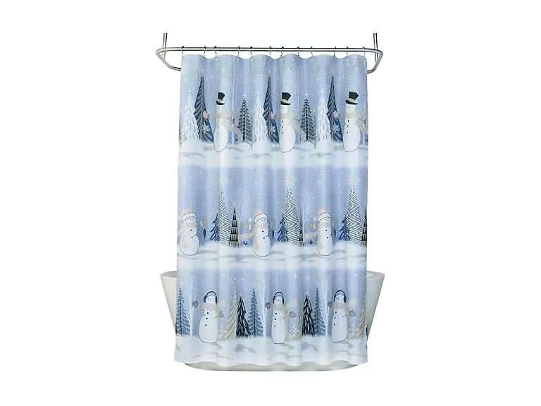 SKL Home Glitz & Glam Snowmen Shower Curtain