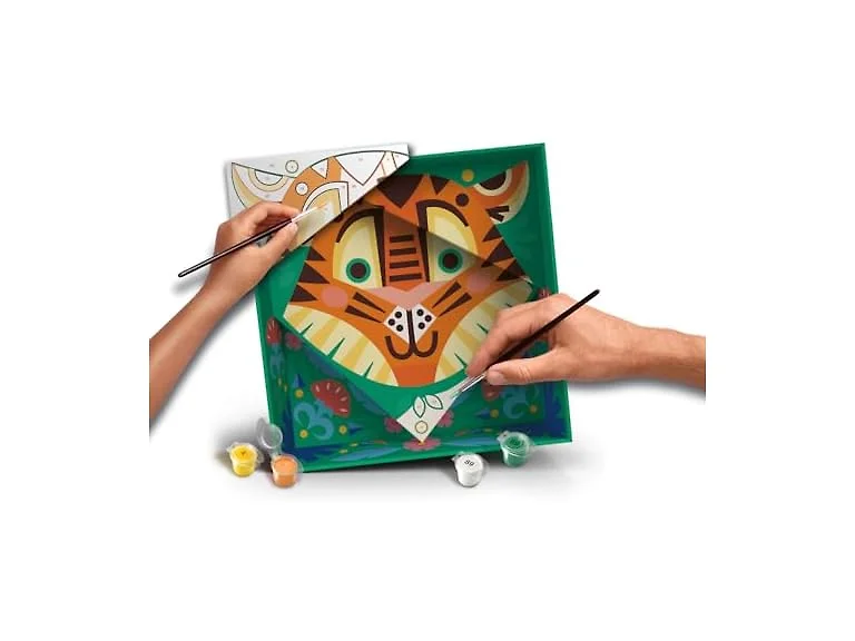 Ravensburger CreArt Do It Together: Tiger Paint‑by‑Number Kit