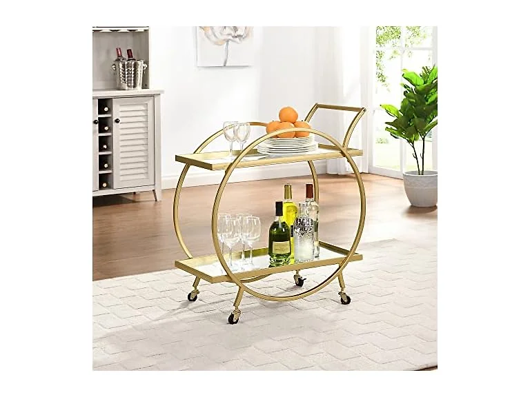 FirsTime & Co. Gold Odessa Bar Cart 28in