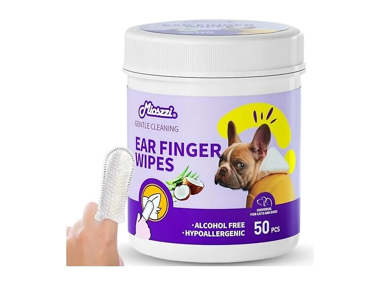 MIOSSZI Dog Ear Cleaner Finger Wipes for Dogs