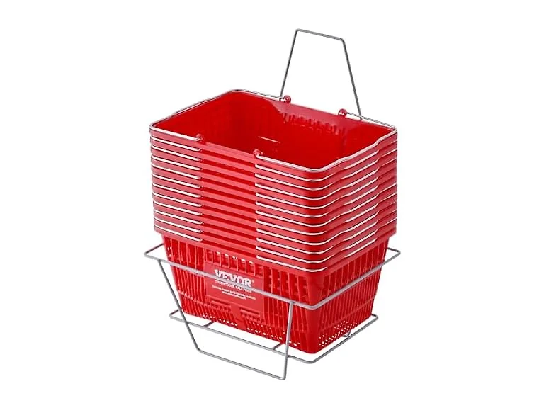 VEVOR Shopping Basket, Set of 12, 21L