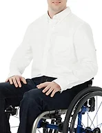 Amazon Essentials Men's Long Sleeve Shirt - Regular-Fit, Pocket Stretch Oxford (Available in Big & Tall), White, Large