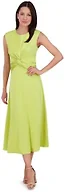 Vince Camuto Women's Cap Sleeve U-Neck Pear Midi Dress, Pear, 14