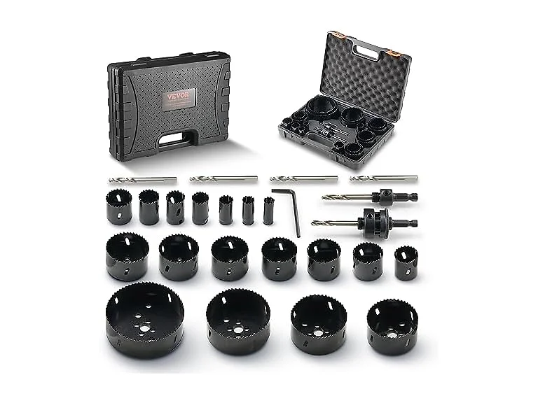 Hole Saw Kit, 18 PCS Saw Blades, 6 Drill Bits