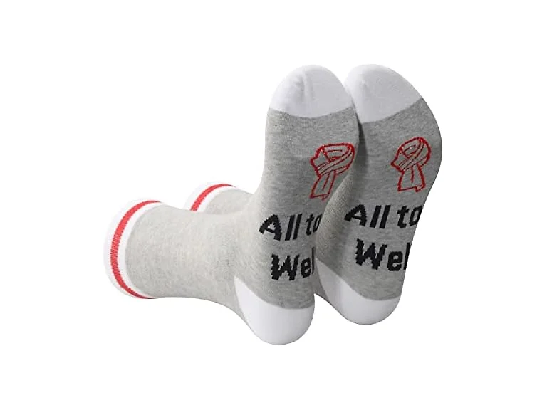 TOBGBE 2 Pairs Music Lover Socks Song Ly