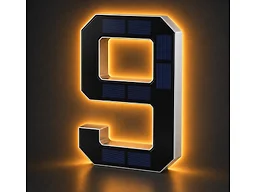 Infinite Basics Solar LED House Number Sign – 6.7" - 9