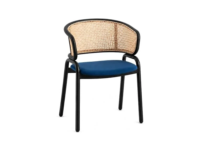 LeisureMod EC20NBU Ervilla Dining Chair Navy Blue